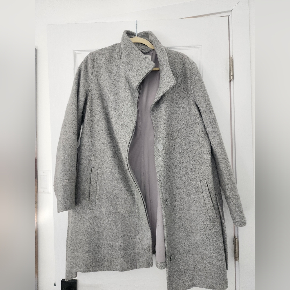 Stylish Gray Wool Coat